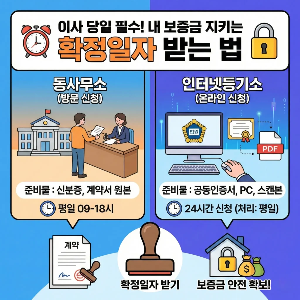 확정일자 받는 법 직장인이라 동사무소 못 간다면? 인터넷으로 5분 만에 해결