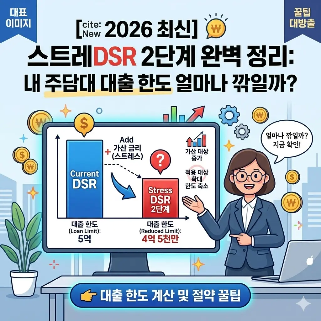 [2026 최신] 스트레스 DSR 2단계 완벽 정리: 내 주담대 대출 한도 얼마나 깎일까?