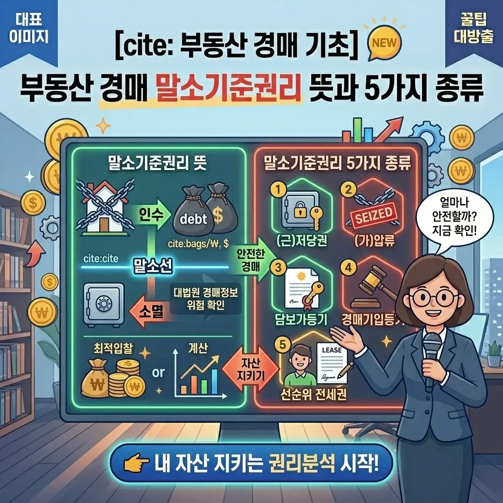 부동산 경매 말소기준권리 뜻과 5가지 종류[부동산 경매 기초]