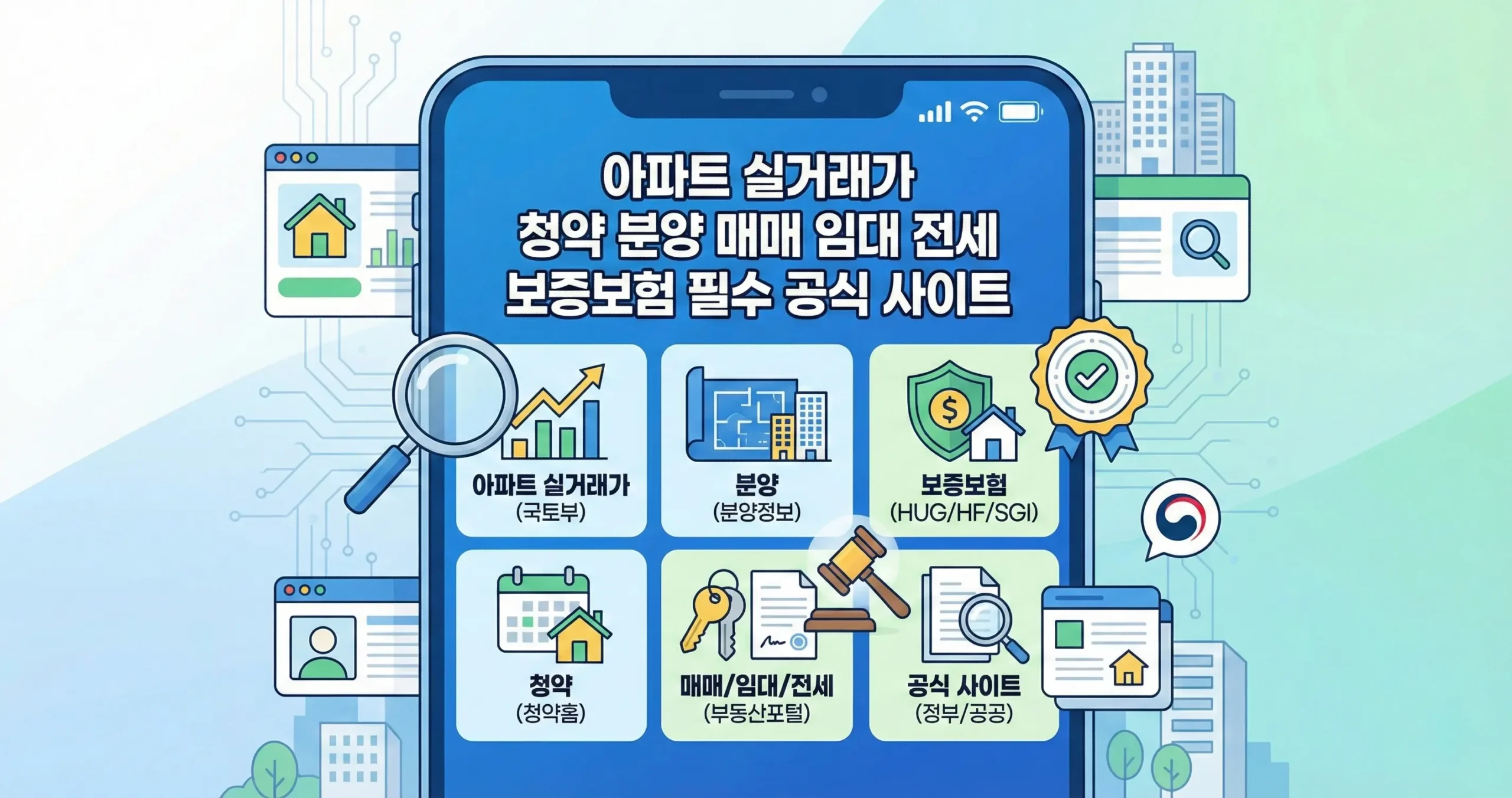 아파트 실거래가 청약 분양 매매 임대 전세 보증보험 필수 공식 사이트
