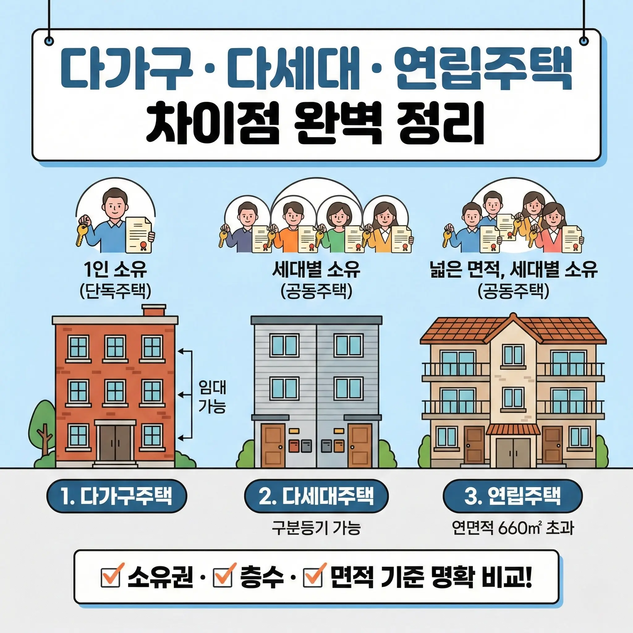 다가구 vs 다세대 차이점 소유권과 전입신고가 다르다!