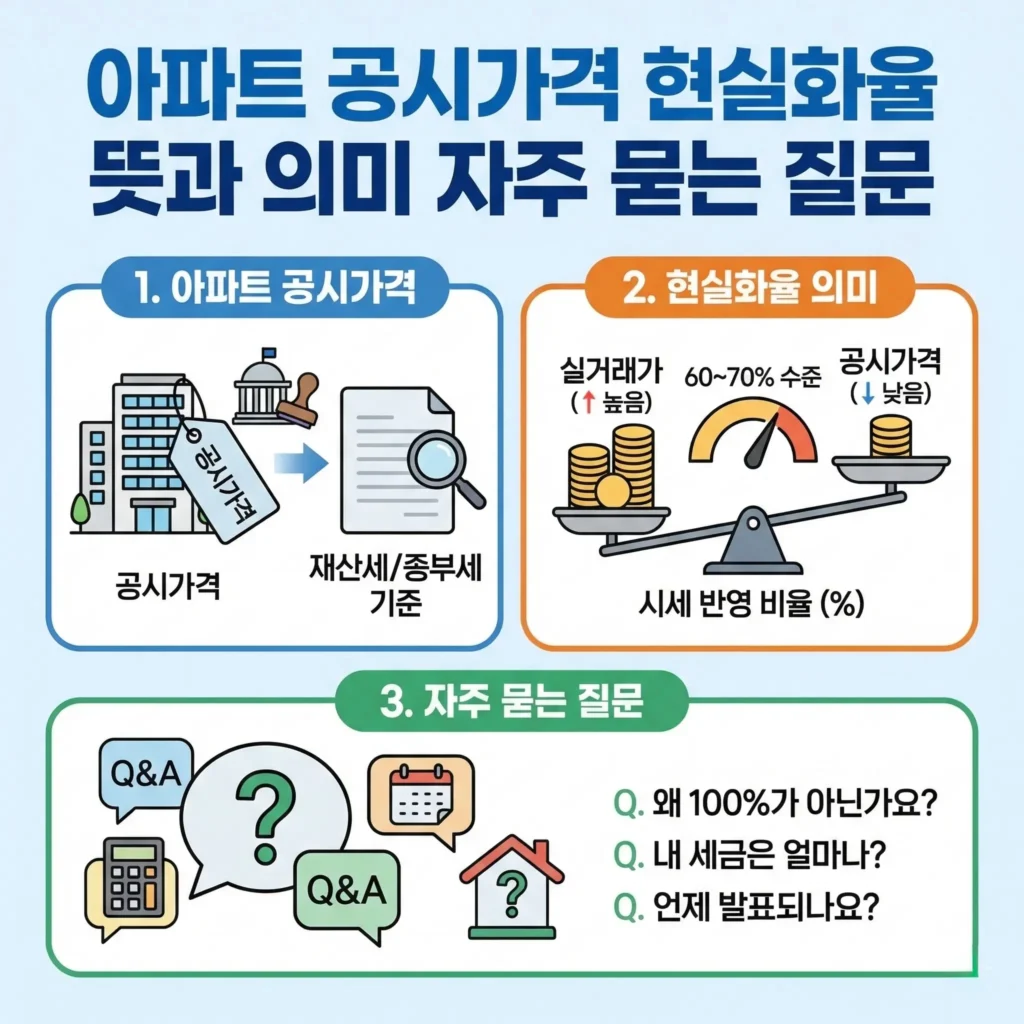 아파트 공시가격 현실화율 뜻과 의미 자주 묻는 질문