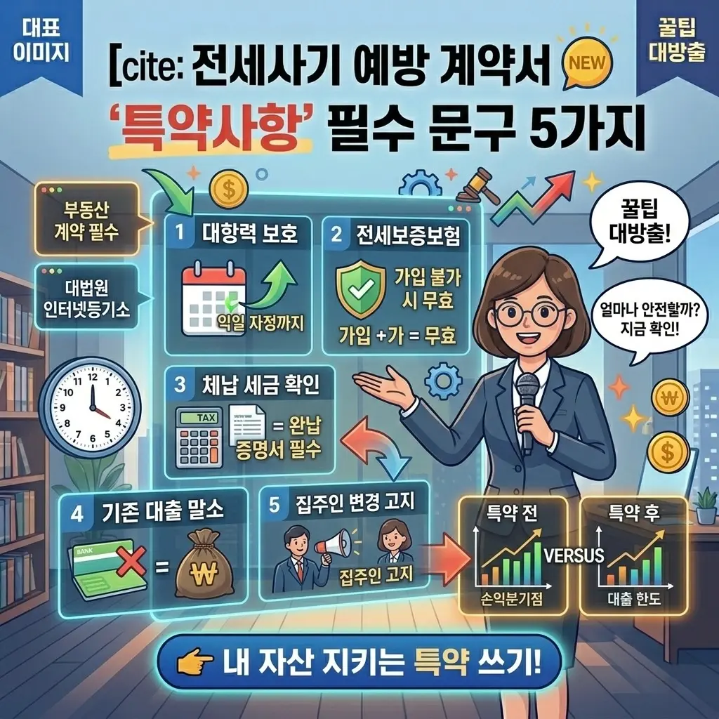 전세사기 예방 계약서 '특약사항' 필수 문구 5가지