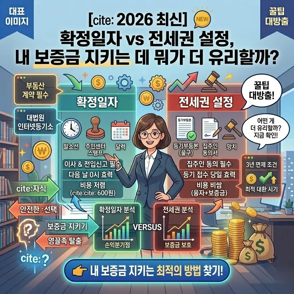 확정일자 vs 전세권 설정, 내 보증금 지키는 데 뭐가 더 유리할까?