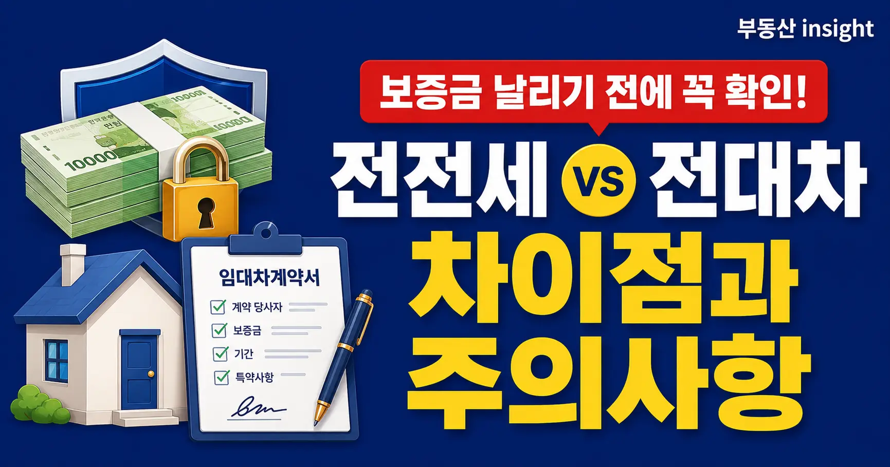 전전세와 전대차 차이점과 구분 방법