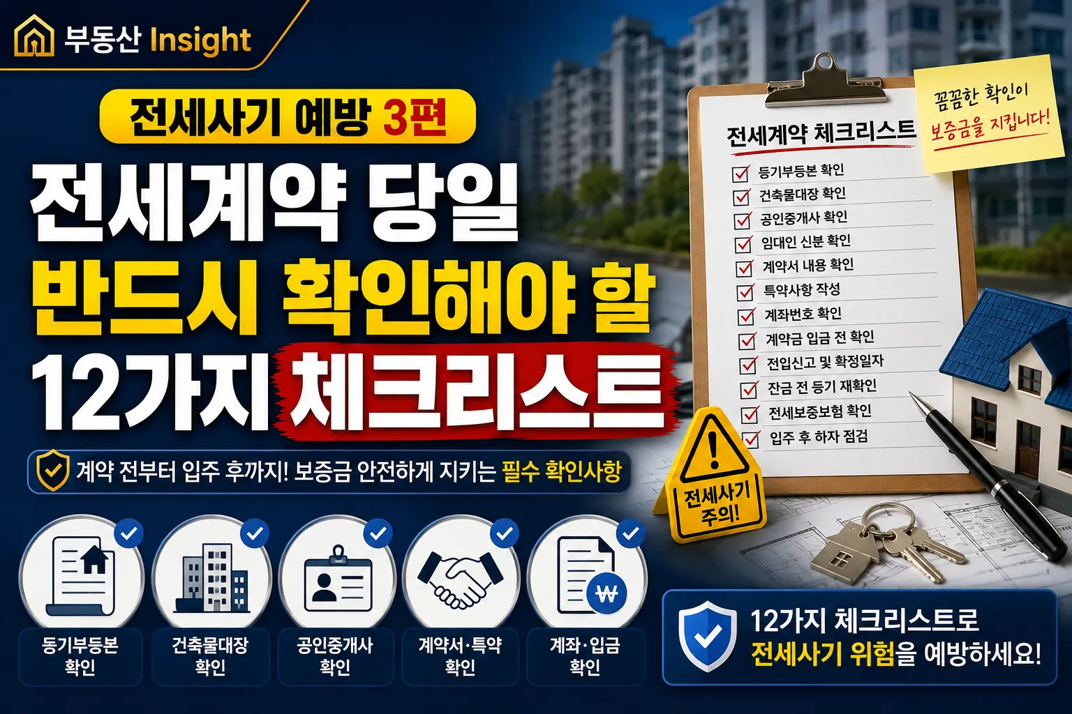 전세계약 당일 반드시 확인해야 할 12가지 체크리스트