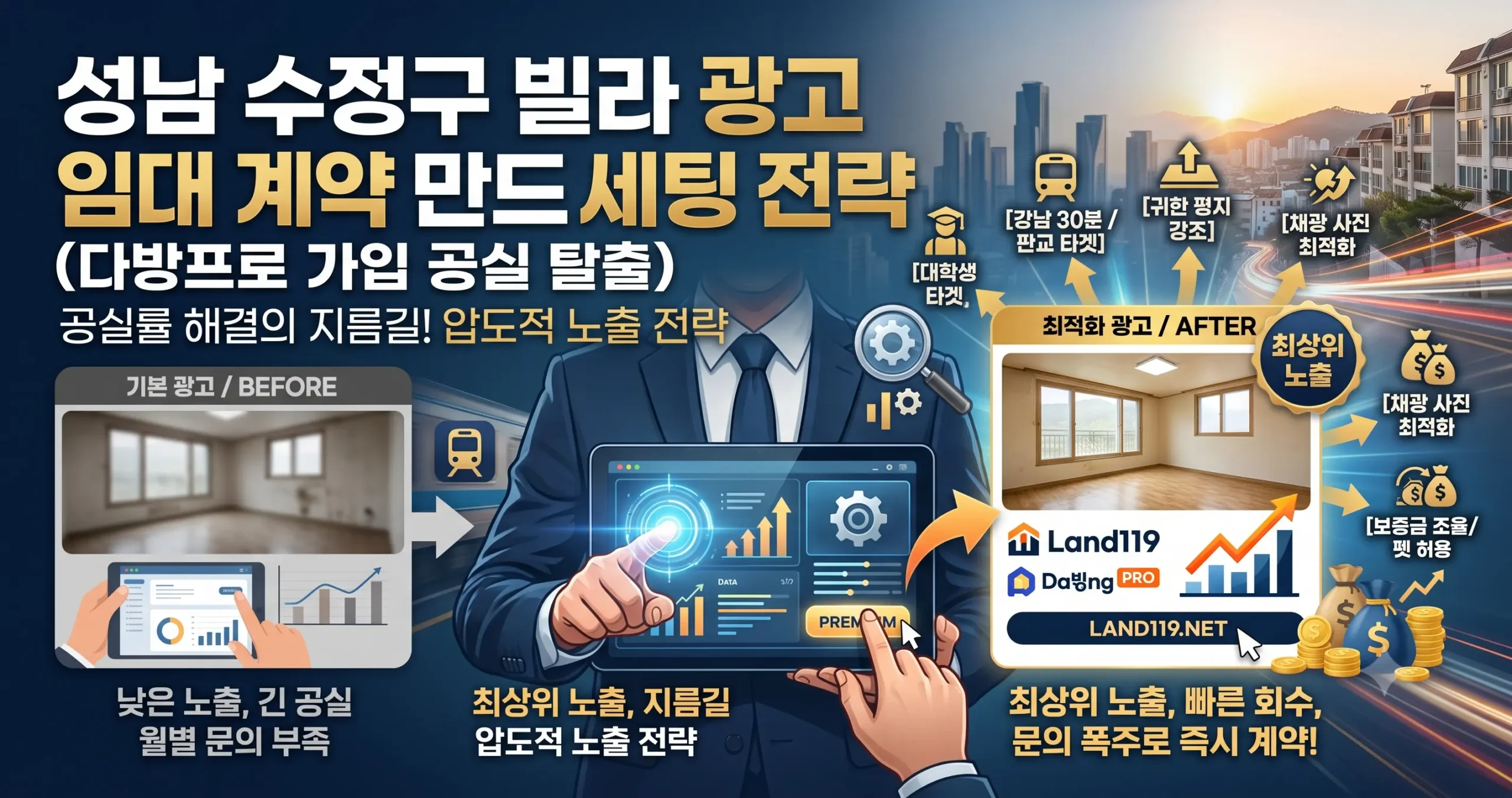 성남 수정구 빌라 광고 임대 계약 만드는 광고 세팅 전략 (다방프로 가입 공실 탈출)