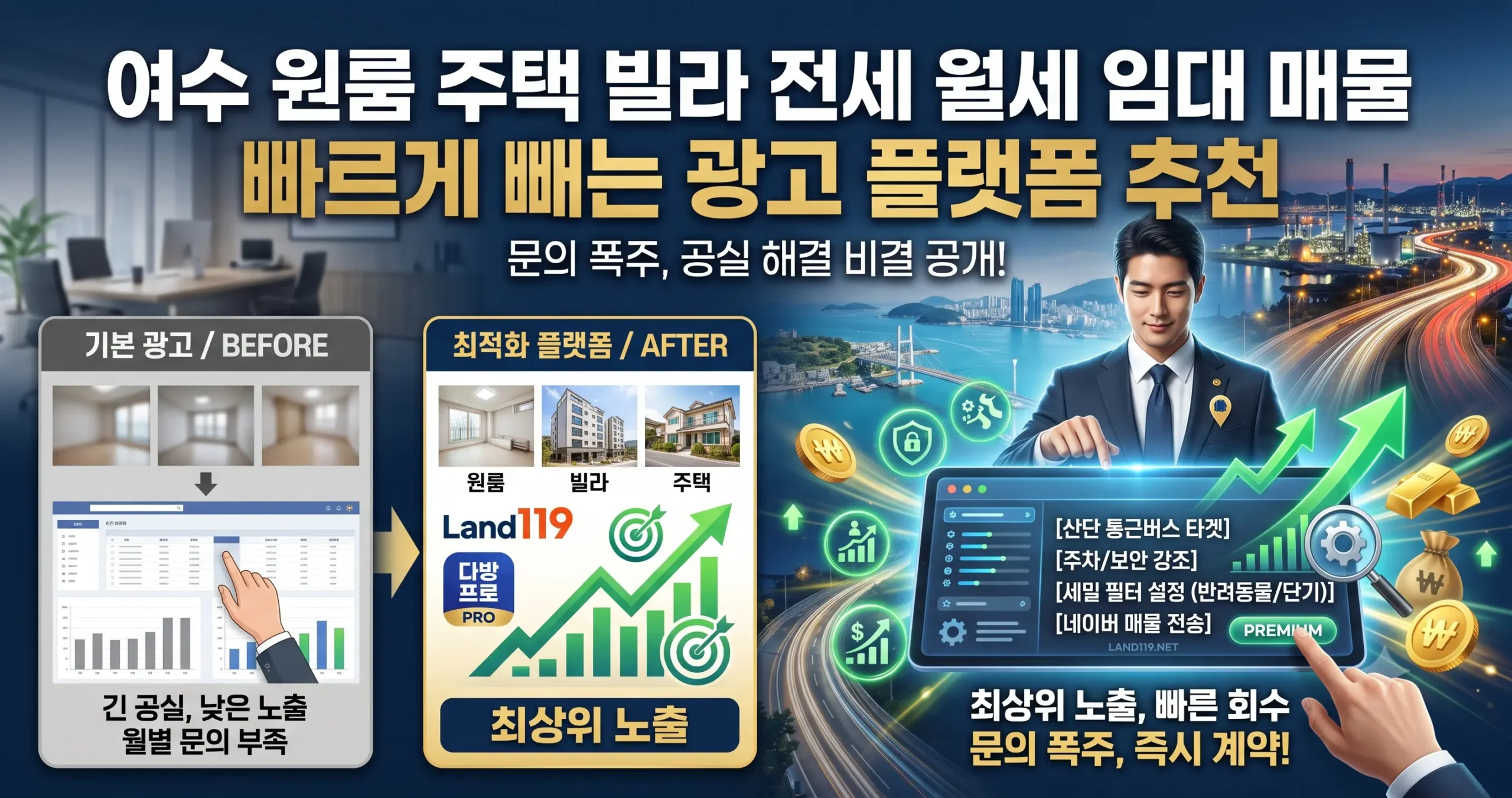 여수 원룸 주택 빌라 전세 월세 임대 매물 빠르게 빼는 광고 플랫폼 추천