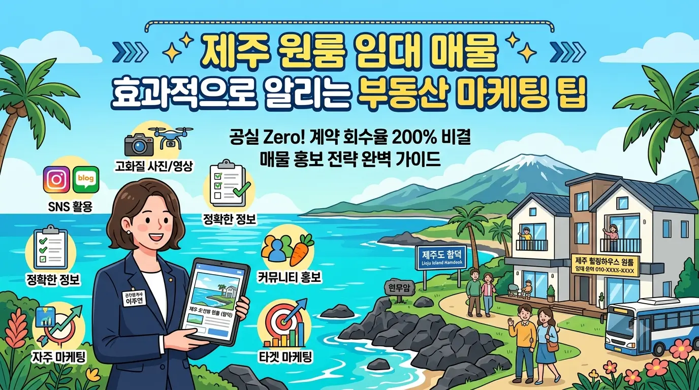 제주 원룸 임대 매물 효과적으로 알리는 부동산 마케팅 팁