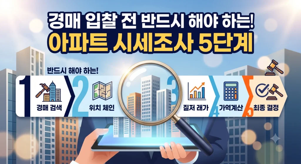 경매 입찰 전 반드시 해야 하는 아파트 시세조사 5단계