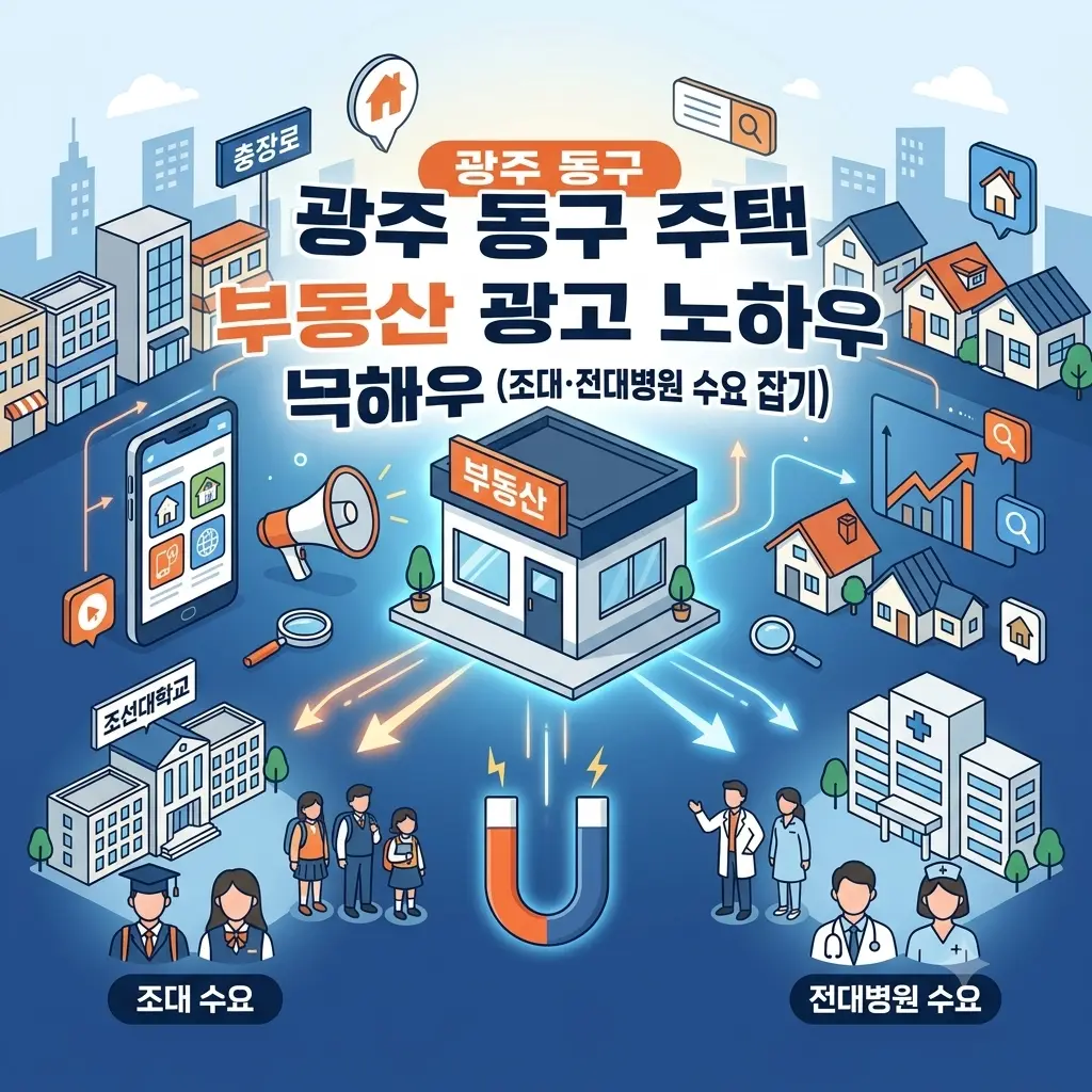 광주 동구 주택 공인중개사무소 부동산 광고 노하우 (조대·전대병원 수요 잡기)