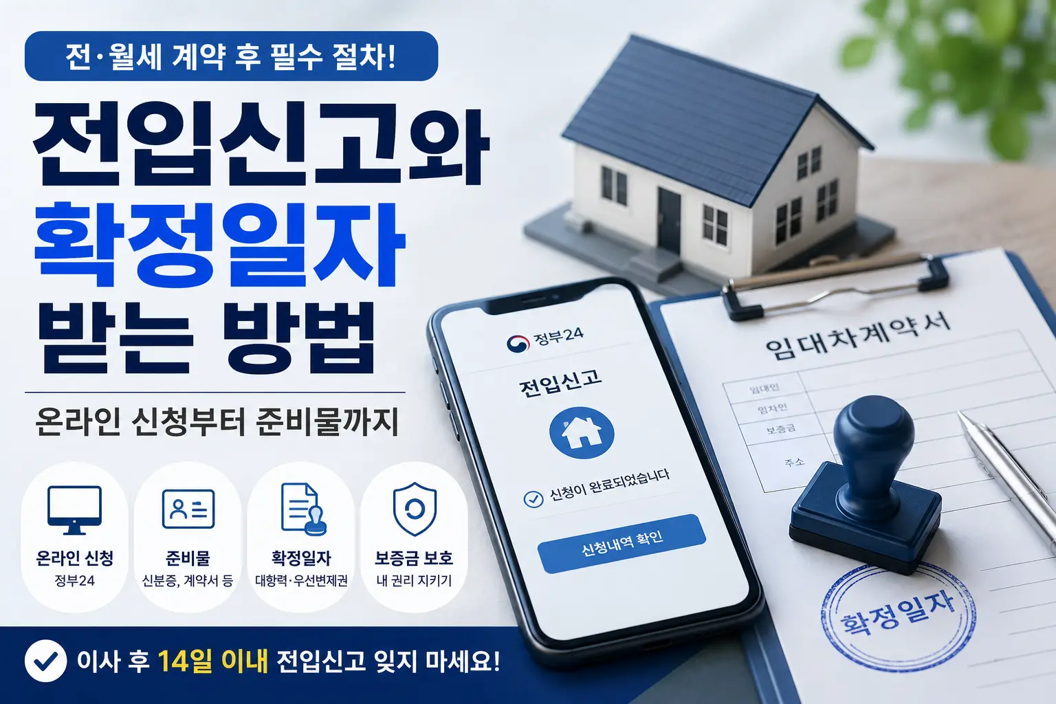전입신고와 확정일자 받는 방법 온라인 신청 준비물 안내