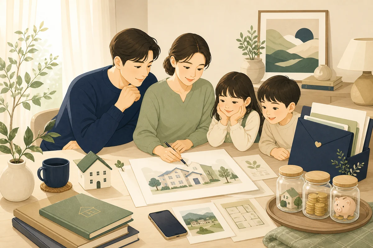 주거 서류·통신 확인·지원 신청·예금 관리를 함께 정리한 모습 — 대표 그림